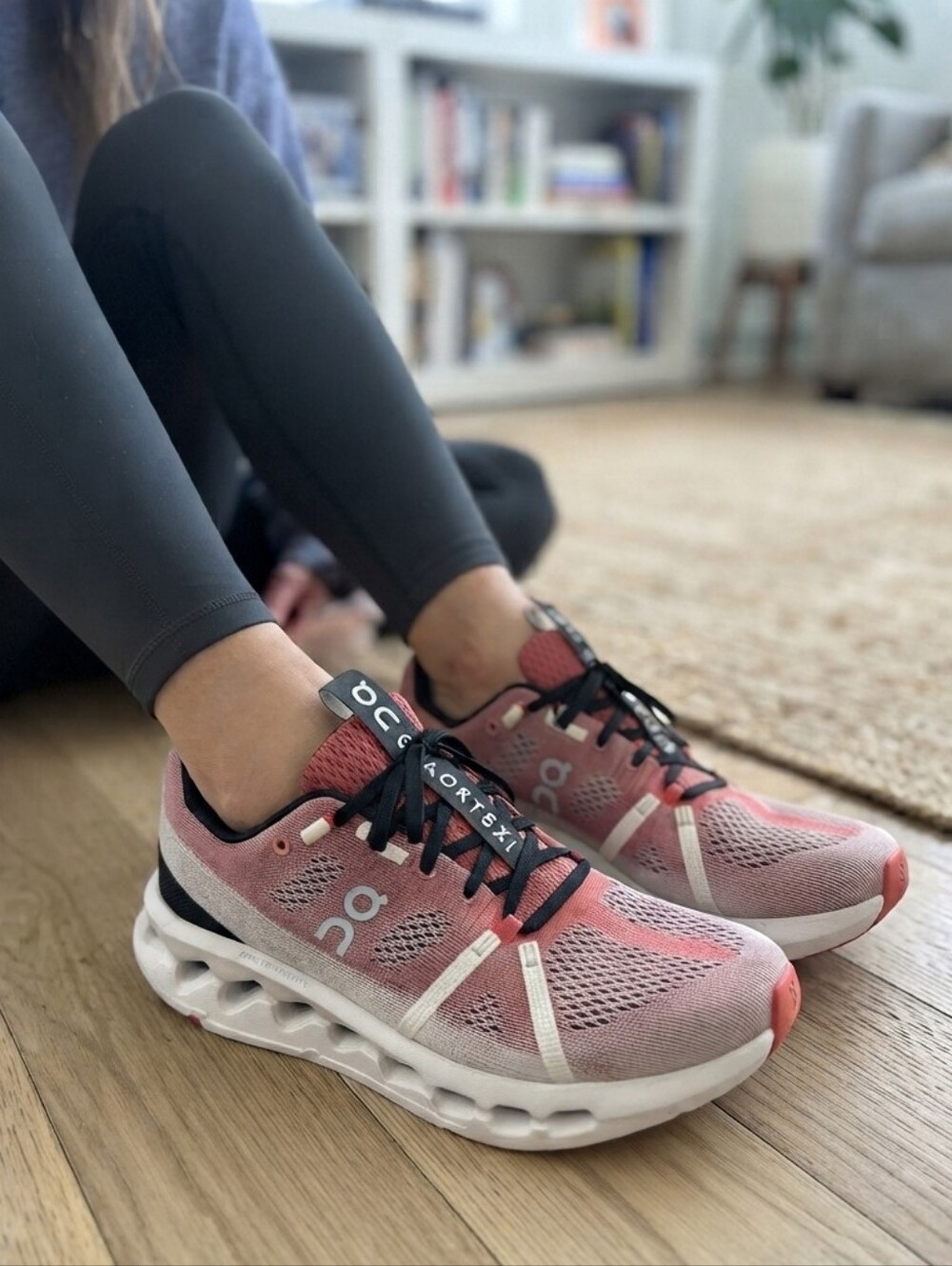 On Cloudrunning Athletic Shoes Women's Size 9 White Red